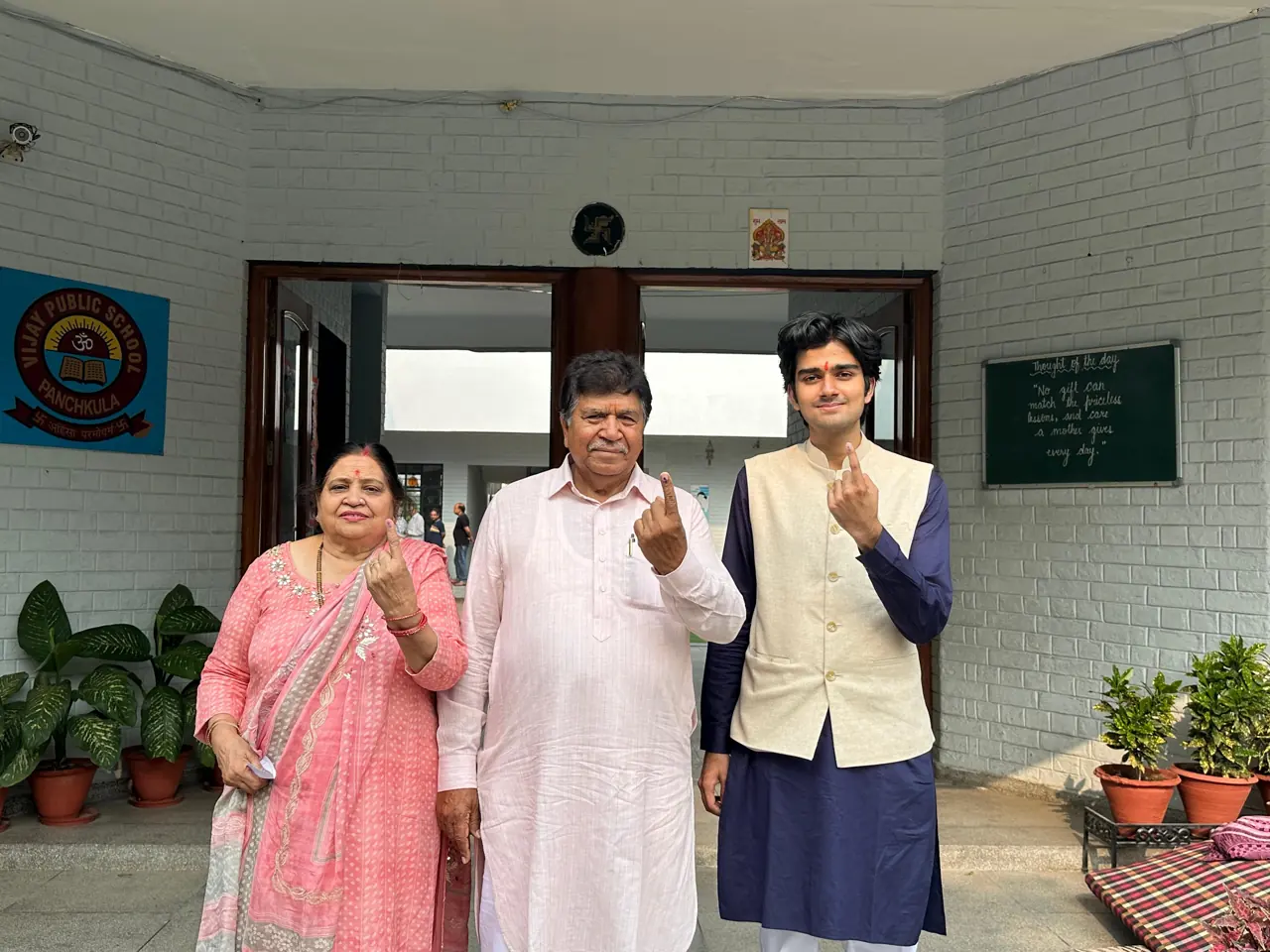 Parth Gupta Casts His Vote in Ward 6, Panchkula Municipal Election